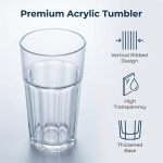 main model9304 bpa free transparent acrylic tumbler unbreakable clear plastic water drinking cup hotel cafe juice cold beverage main display 2