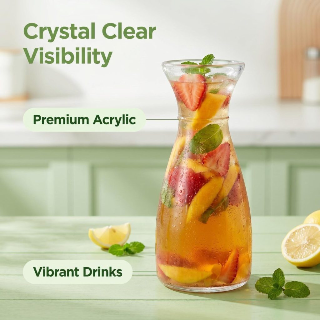 main model9310 unbreakable bpa free plastic pitcher lemonade iced tea serving carafe hotel restaurant juice jug with lid main display 1