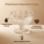 main model9313 pc transparent single layer reusable bpa free home kitchen party outdoor picnic custom logo ice cream cup main display 2