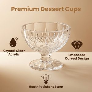 main model9313 pc transparent single layer reusable bpa free home kitchen party outdoor picnic custom logo ice cream cup main display 2