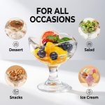 main model9330c bpa free shatterproof acrylic salad bowl food grade unbreakable clear dessert cup party main display 1