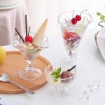 main model9331 wholesale acrylic pc ice cream fruit juice dessert reusable plastic transparent glass cup beach wedding party unbreakable main display 3