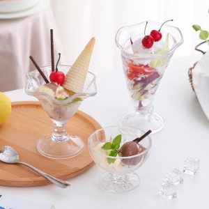 main model9331 wholesale acrylic pc ice cream fruit juice dessert reusable plastic transparent glass cup beach wedding party unbreakable main display 3