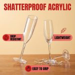 main model9916 140ml customizable unbreakable crystal plastic acrylic wine champagne flutes glass wine glass main display 3