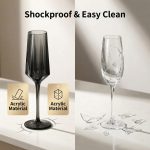 main model9917 customized logo unique banyang contemporary design crystal clear bpa free acrylic pc champagne glass wedding glassware main display 4
