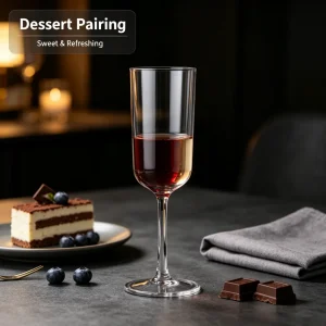 detail BY 9911A elsjoy acrylic wine goblet 346ml clear transparent glass party wedding bar serving scene 8