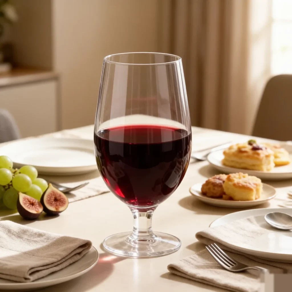 main BY 9912B elsjoy acrylic wine goblet 600ml clear transparent glass dining table scene 7