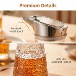 main model9173b wear resistant 1600ml diamond embossed clear pc hotel restaurant cold water juice carafe pitcher main display 4