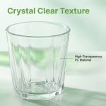 main modelby9211 crystal design reusable unbreakable polycarbonate clear drink water beer whisky cup restaurants hotel main display 6