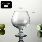 main BY 9912E elsjoy acrylic brandy snifter 250ml clear transparent glass size dimensions 2