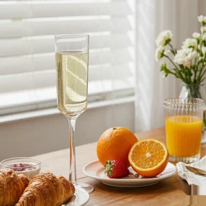 main BY 9913A elsjoy acrylic champagne flute 170ml clear transparent glass dining table scene 7